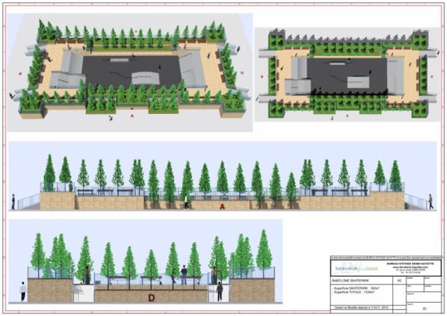 Conception skatepark hors-sol 300m² Babylone - végétalisation sur mesure et intégration paysagère_0