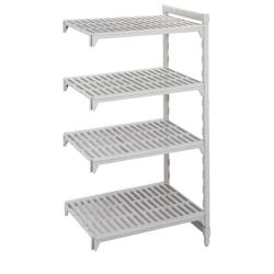 CAMBRO - MPA41118V4PKG -  Unité additionnelle Premium avec 4 étagères à claire-voie, prof. 40 cm, longueur 114 cm et hauteur 180 cm - Blanc - blan_0