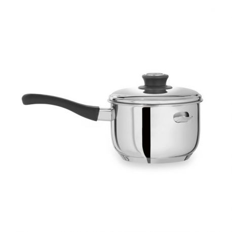 Casserole bain-marie en inox 17 cm avec couvercle - Référence 82626 - Double paroi pour cuisson douce_0