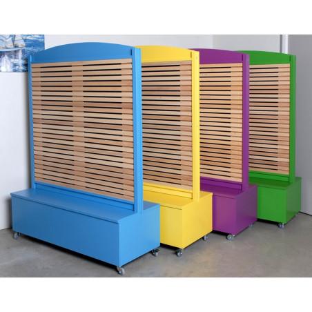 Cloison acoustique avec bac de rangement - Classe feu M1 - Usage professionnel_0