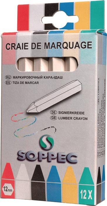 Craie de marquage boîte avec 12 un.En blanc sans emballage papier 12 pièces/boîte SOPPEC_0