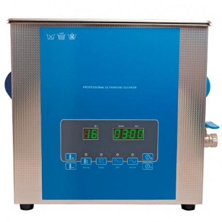 Fk-590889 - Bac à ultrasons LCD PRO avec chauffage 9L, 300W, cuve inox - Fixtout_0