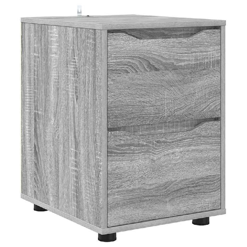 Helloshop26 - Armoire de rangement rectangulaire avec nombreux tiroirs design minimaliste salon chambre 40 x 48 x 57 cm en bois gris 02_0054617 - gris_0