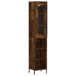 Helloshop26 - Buffet bahut commode armoire meuble de rangement organisateur cuisine salle de séjour salon haut 34,5 x 34 x 180 cm 02_0033208 - 300021_0
