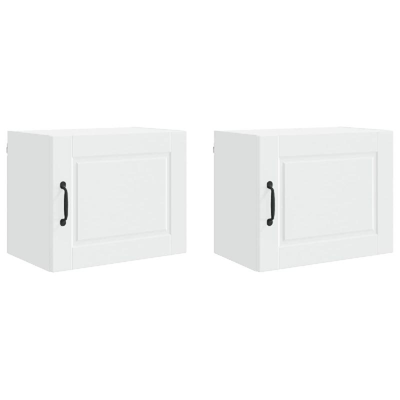 Helloshop26 - Lot de 2 armoires murales de cuisine moderne avec étagères rangement pratique 50 x 31 x 40 cm en bois d'ingénierie 02_0054242 - Bois_0