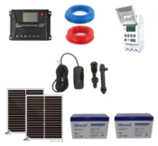 Kit de pompage solaire 1500l/h pour bassin avec batterie et timer_0