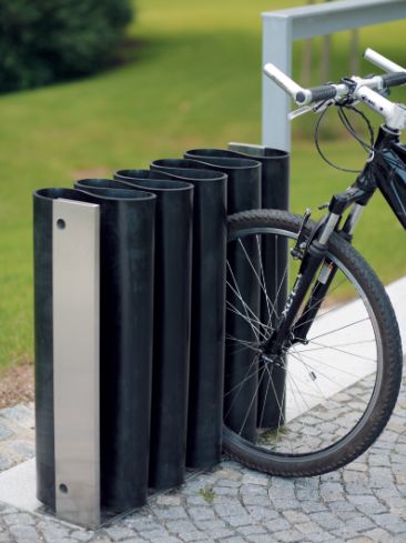 Meandre - Appuis pour vélos MMCité - Acier, acier inoxydable et caoutchouc avec design unique et élégant_0