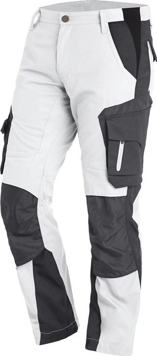 Pantalon de travail FLORIAN taille 54 blanc/anthracite 50 % CO / 50 % PES FHB_0