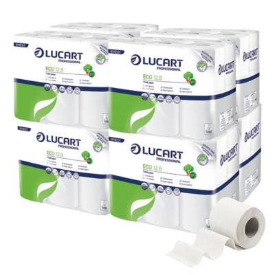 96 rouleaux papier toilette Lucart recyclé Eco 12.8 2 épaisseurs_0