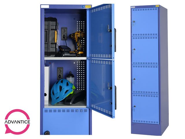 Paralocker XL - Armoire de stockage et rechargement 4 casiers avec prises électriques et multiples options de serrures_0