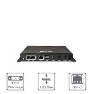 PC Fanless slim Celeron J3455 - 3xHDMI, 8 USB, 4xCOM, 3xRJ45 - Compact et robuste - Référence: NISE52_0
