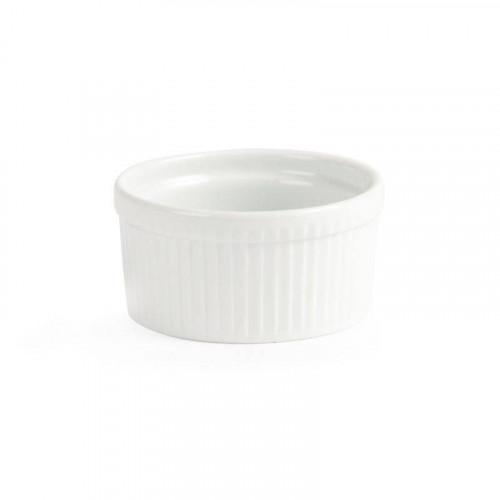 PLATS À SOUFFLÉ EN PORCELAINE BLANCHE OLYMPIA Ø 105 MM - LOT DE 6