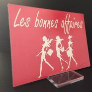 Porte-visuel de comptoir en carton plein - format A4 horizontal - largeur 6 cm_0