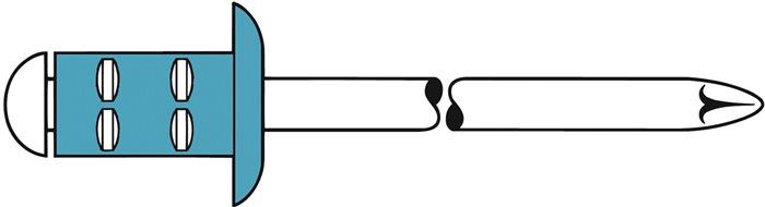 Rivet POP PolyGrip® tige de rivet D. X l 4 x 13 mm acier inoxydable 500 pièce GESIPA_0