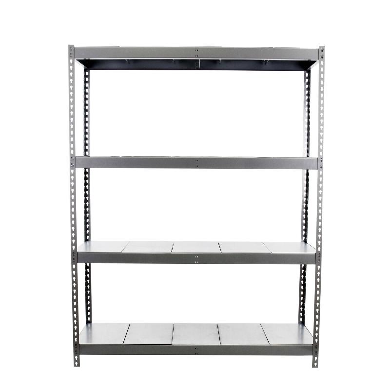SimonRack Rayonnage industriel, 2000x1800x600 mm, 400 kg au point de flexion, 4 étagères métalliques, rayonnage garage, Gris/Galvanisé- Ecoforte -_0