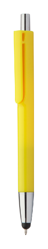 Stylo stylet - corps coloré - encre bleue - couleur jaune - 7g_0