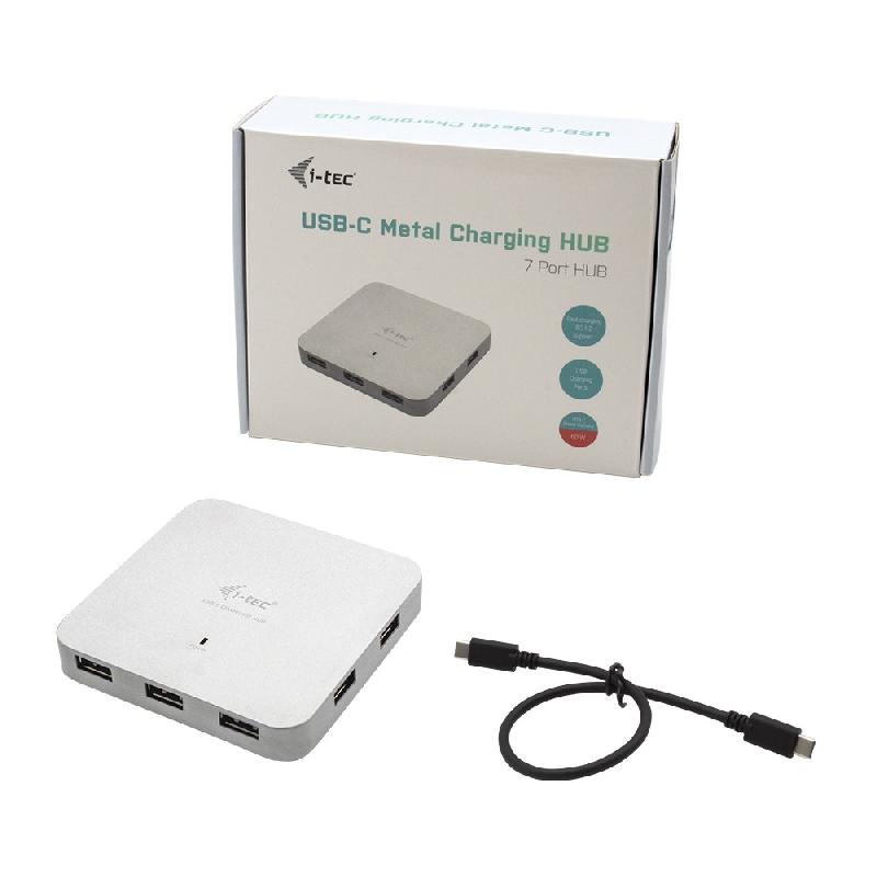 I-TEC METAL USB-C Charging Hub - 7 ports USB 3.0 avec Power Delivery 60W - Design métallique_0