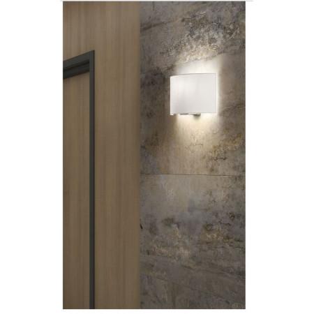 Applique intérieure AMSTERDAM - E27 avec abat-jour en coton blanc - Indice de protection IP20_0