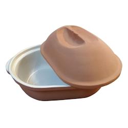 BAUMALU B Terrine saveur / Cocotte à rôtir 37,5x24x20 cm en   -  Marron Ovale Terre Cuite Baumalu 37.5x24.5 cm - marron faïence 4055745308559_0
