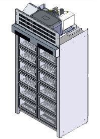 Casier froid inox 12 cases - Température de +0° à 18°C - Volume 61L - Acier inox 316 et isolation thermique_0
