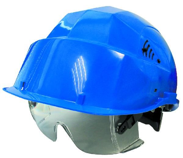 CASQUE BTP IRIS BLEU AVEC LUNETTE