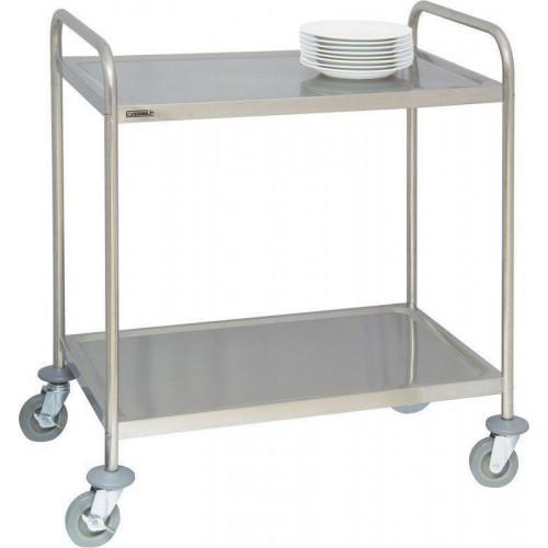 CHARIOT EN INOX 2 PLATEAUX