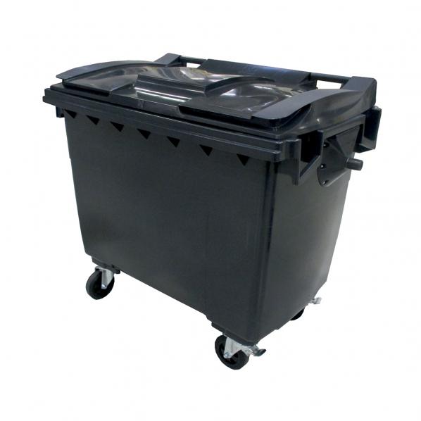 Conteneur poubelle 660 litres - Gris anthracite (RAL 7021) - Marque Rolléco_0