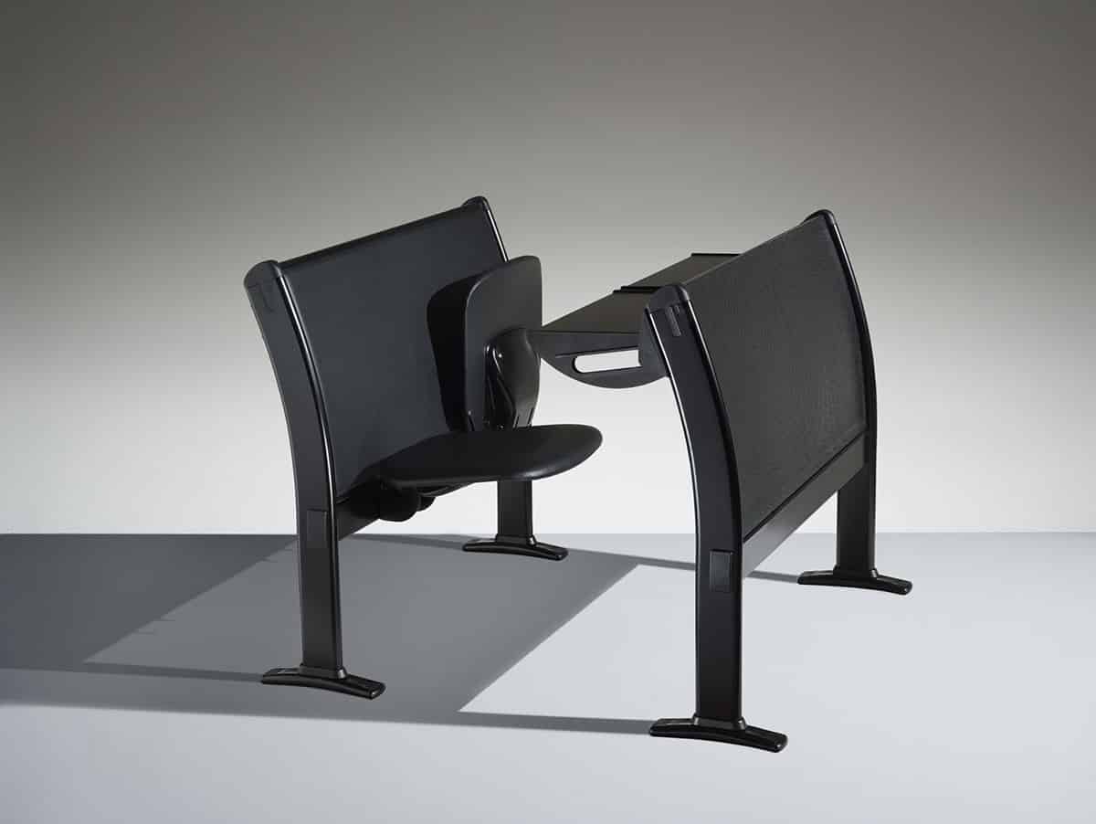 Siège d'amphithéâtre avec table modulable en rangée droite pour les universités, salles de formation - Q3000 - ATOMA_0