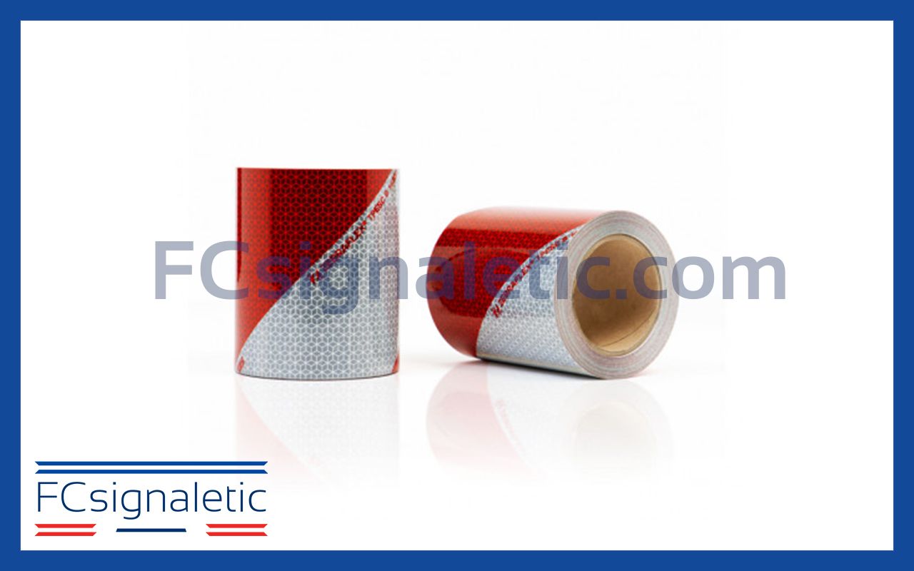 Kit de 2 rouleaux balisage rouge/blanc classe B 9m x 141mm_0