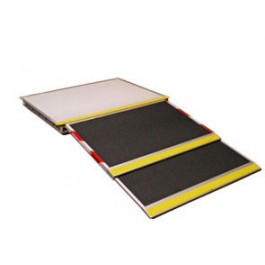 Rampe PMR encastrable extra-plate à déplier électriquement - longueur ajustable de 80 à 130 cm_0