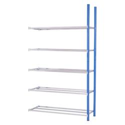 Rayonnage tubulaire AXEL 5 niveaux - Elément suivant 60 x 100 x 200cm PROVOST - bleu acier 340041112_0