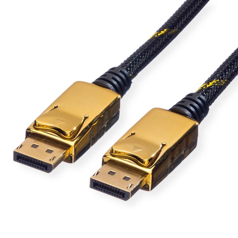 Roline GOLD - Câble DisplayPort M/M, 2m - Résolution jusqu'à 4096x2560 @60Hz, double blindage et contacts dorés_0