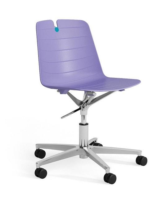 Siège giratoire sur roulettes Mindy. - Lilas_1