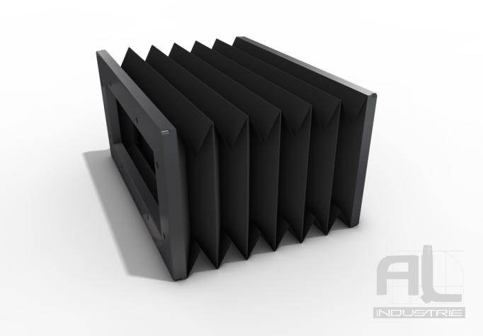 Soufflets de protection en toile plissée - légers et résistants pour glissières et rails de guidage_0