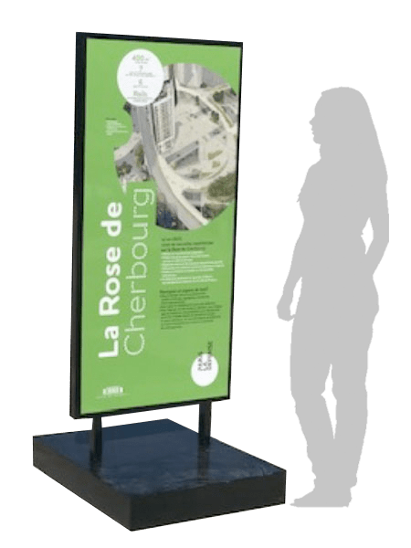 Totem d'exposition extérieur 2 faces, livrée montée ou en kit - Totem Sign-IZ Biface_0