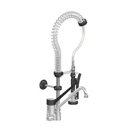 Vaiotec Tête de lavage pour lave-vaisselle TOPLINE avec mitigeur monocommande - monotrou / design extra-plat, 115 x 350 mm - 10529_0