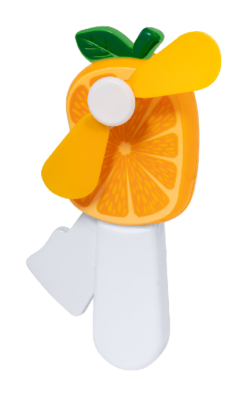 Ventilateur orange - presse manuelle - décoration fruit - plastique ABS_0