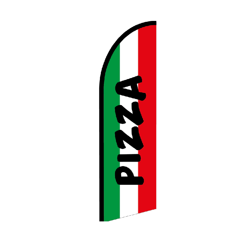 Voile drapeau PIZZA - H 1880 - Drapeaupublicitaire - textile 3770030285278_0