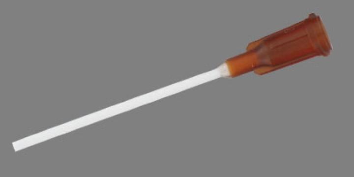 Aiguille flexible avec embase luer lock ambre 1,24 mm_0