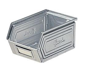 Bac à bec métallique zingué 3.8 litres - acier traité zinc - gerbable - résistance jusqu'à 270°C_0