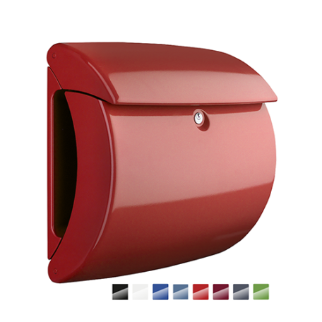 Boîte aux lettres en PVC PIANO - design laqué, 8 coloris, porte-journaux intégré, norme EN 13724_0