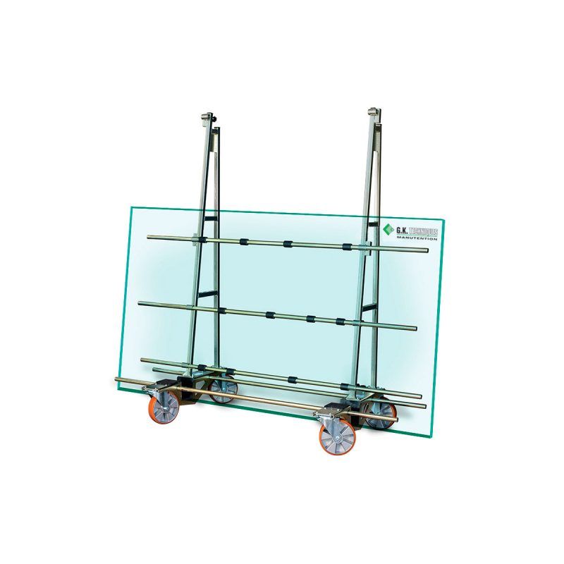 Chariot de transport pour la manutention de verres, panneaux jusqu'à 6 m - Charge 800kg - HDL 800_0
