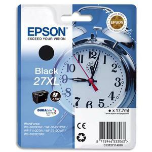 Epson cartouche jet d'encre durabrite ultra noir xl ''réveil'' 27 (t2711) - c13t27114012_0