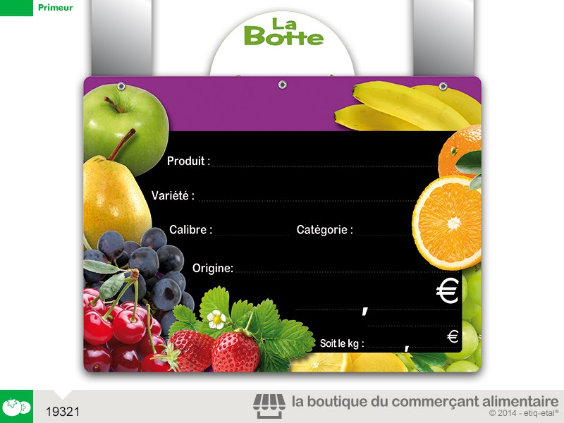 ETIQUETTES PRIX PANIERE FRUITEE