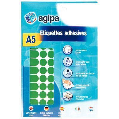 Étui de 960 pastilles adhésives - diamètre 15 mm vert - pour codification, classement et repérage - AGIPA 114311_0