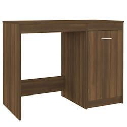 Helloshop26 - Bureau table poste de travail meuble d'ordinateur informatique étude chêne 100 x 50 x 76 cm bois d'ingénierie brun 02_0023599 - 30002_0