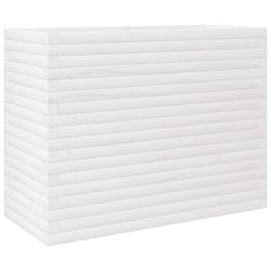 Helloshop26 - Jardinière bac lit surélevé plantes fleurs terrasse jardin 90 x 40 x 68,5 cm bois de pin massif blanc 02_0037992 - 3000217648566_0