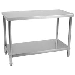 HELLOSHOP26 table de travail professionnelle acier inox pieds ajustable 100 x 70 cm - 3000335013055_0