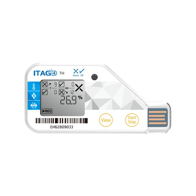 Enregistreur température humidité usage unique lcd / pdf - ITAG4 TH_0