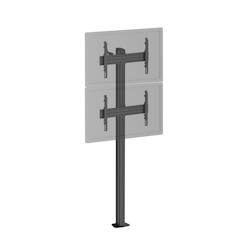 KIMEX Support TV sur pied - 2 écrans  40''-65'' Hauteur 240cm à visser noir - noir 3700685425903_0
